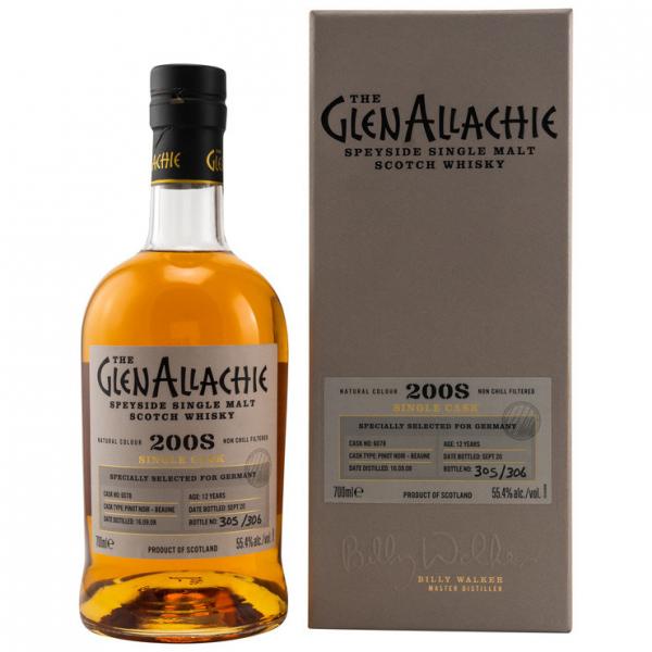 GlenAllachie 12 Jahre 2008-2020 Cask 6078 Pinot Noir-Beaune 55,4%vol. 0,7l GlenAllachie 12 Jahre 2008-2020 Cask 6078 Pinot Noir-Beaune 55,4%vol. 0,7l